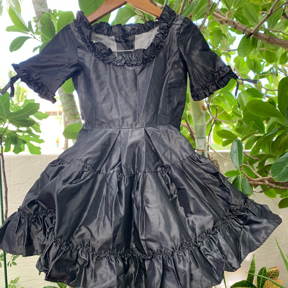 Enchanted Enfant Vogue Designer Grey Taffeta Ruffled Dress 2-3 T